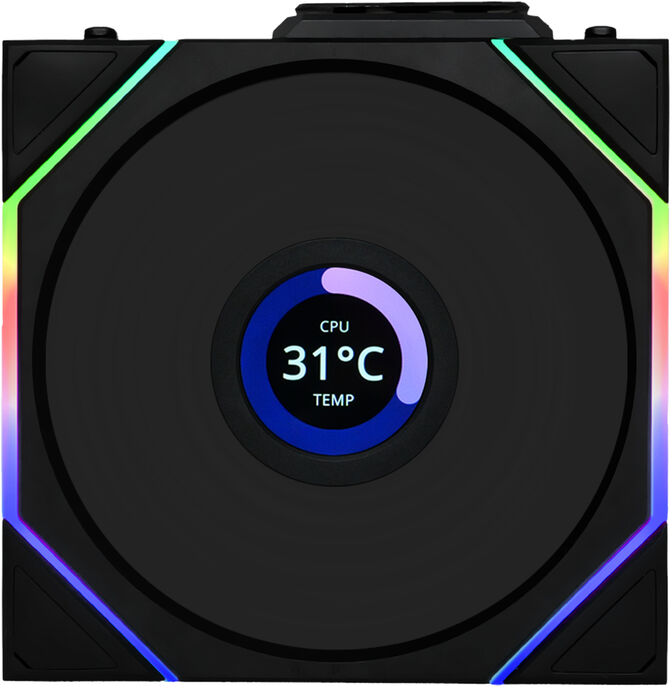 Ventilador Lian Li UNI FAN TL120 LCD Wireless RGB PWM Negro 120mm image number 0