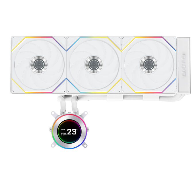 Kit Refrigeraci&oacute;n L&iacute;quida CPU AIO Lian Li HydroShift II LCD-C 360TL FLEX Wireless Blanco - 360mm image number 1