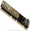 Adaptador PCIe 3.0 16x AXAGON PCEM2-1U, M.2 SSD NVMe, hasta 80mm SSD, low profile 1U