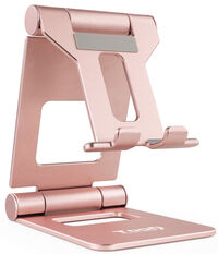 Soporte Mesa Tooq Ajustable p/ Smartphone/Tablet Max. 10" Rosa