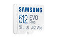 Tarjeta de Memoria Samsung EVO Plus MicroSDXC UHS-I C10 U3 V30 512GB A2 + Adaptador SD image number null