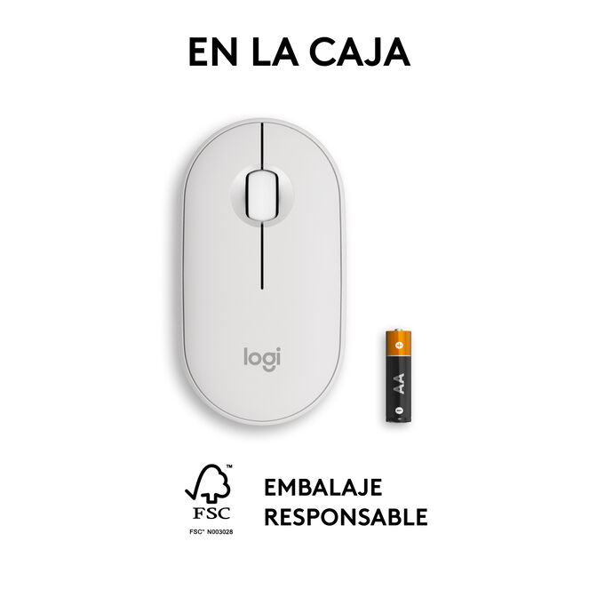 Rat&oacute;n Logitech Pebble 2 M350s Bluetooth Blanco image number 18