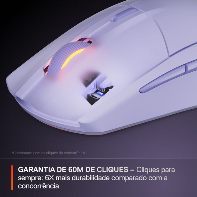 Rat&oacute;n Steelseries Rival 3 Wireless Gen2 Lavanda image number 4