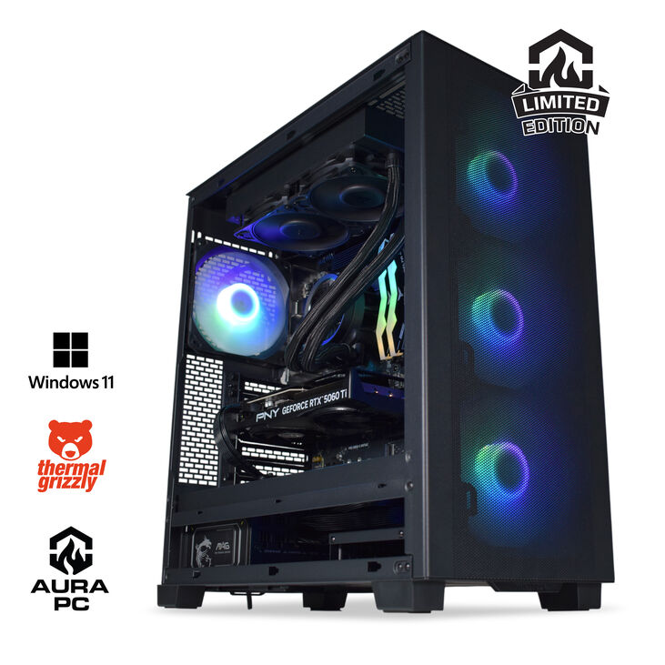 Ordenador AURA Limited-PC Ryzen 7 9700X 32GB DDR5 1TB RTX 5060 Ti 16GB WiFi W11 Bonus