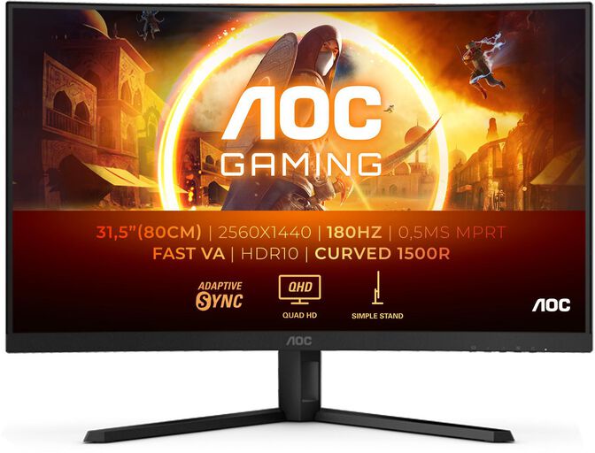 Monitor Curvo AOC Gaming 32" CQ32G4VE Fast VA QHD 180Hz 0.5ms image number 0