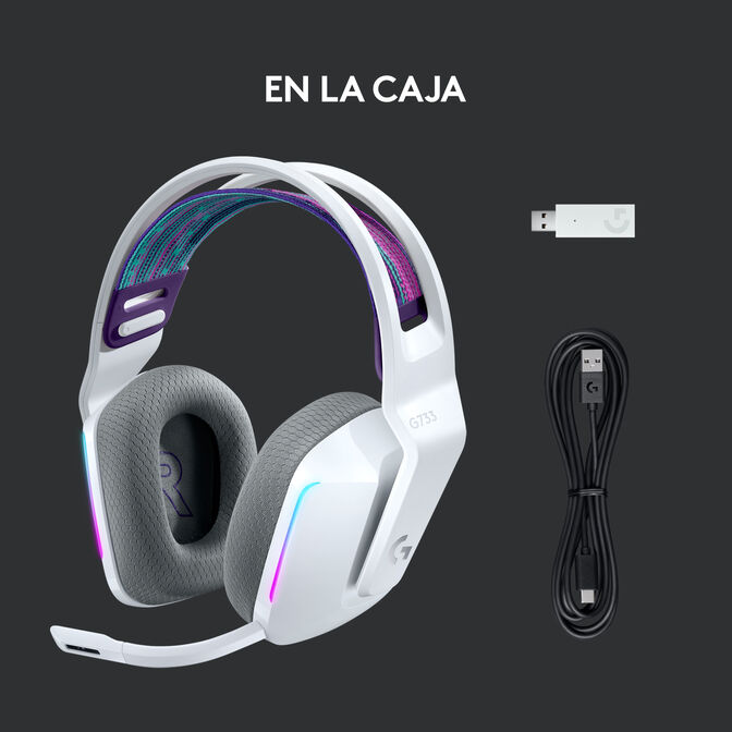 Auriculares Logitech G733 RGB Lightspeed Wireless Blanco image number 21