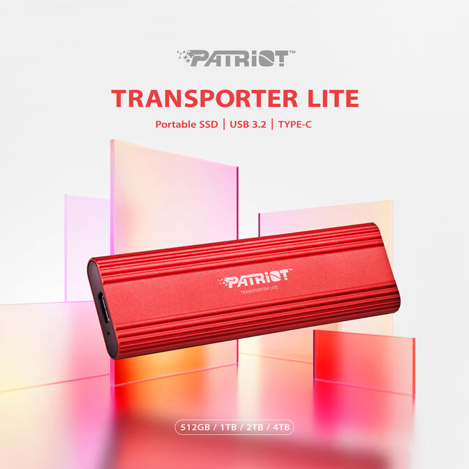 Disco SSD Externo Patriot Transporter Lite 512GB USB3.2 Gen2 (1000/1000MB/s) Red image number 4