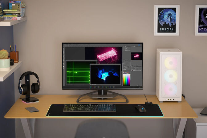 Torre Mini-ITX Corsair iCue 2000D RGB Blanco Cristal Templado image number 20