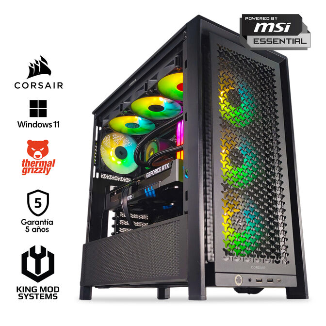 Ordenador King Mod Gamer-PC x iCUE Ryzen 7 9700X 32GB DDR5 1TB RTX 5070 WiFi W11 Bonus