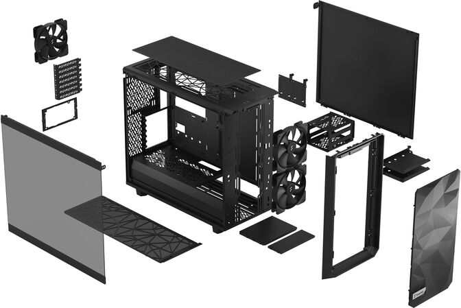 Torre E-ATX Fractal Design Meshify 2 Lite Black TG Light Tint image number 4