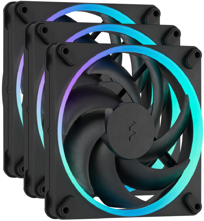 Ventilador Fractal Design Momentum 14 140mm 1800RPM 8 Pinos RGB Negro (3 Pack) image number 0