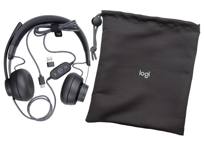 Headset Logitech Zone Wired Teams USB-C Grafite image number 5