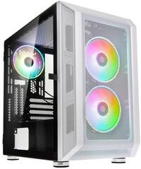 Caja Micro-ATX Kolink Citadel Mesh RGB Vidrio Templado Blanco