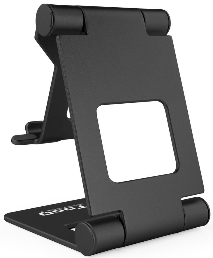 Soporte Mesa Tooq Ajustable p/ Smartphone/Tablet Max. 10" Negro image number 2