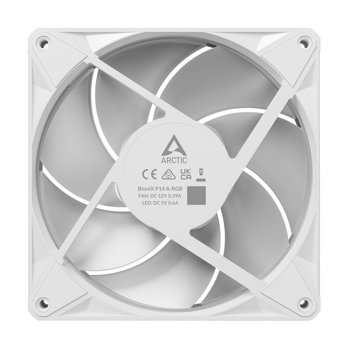 Ventilador Arctic Arctic P14 BioniX PWM ARGB 120mm - Blanco image number 6
