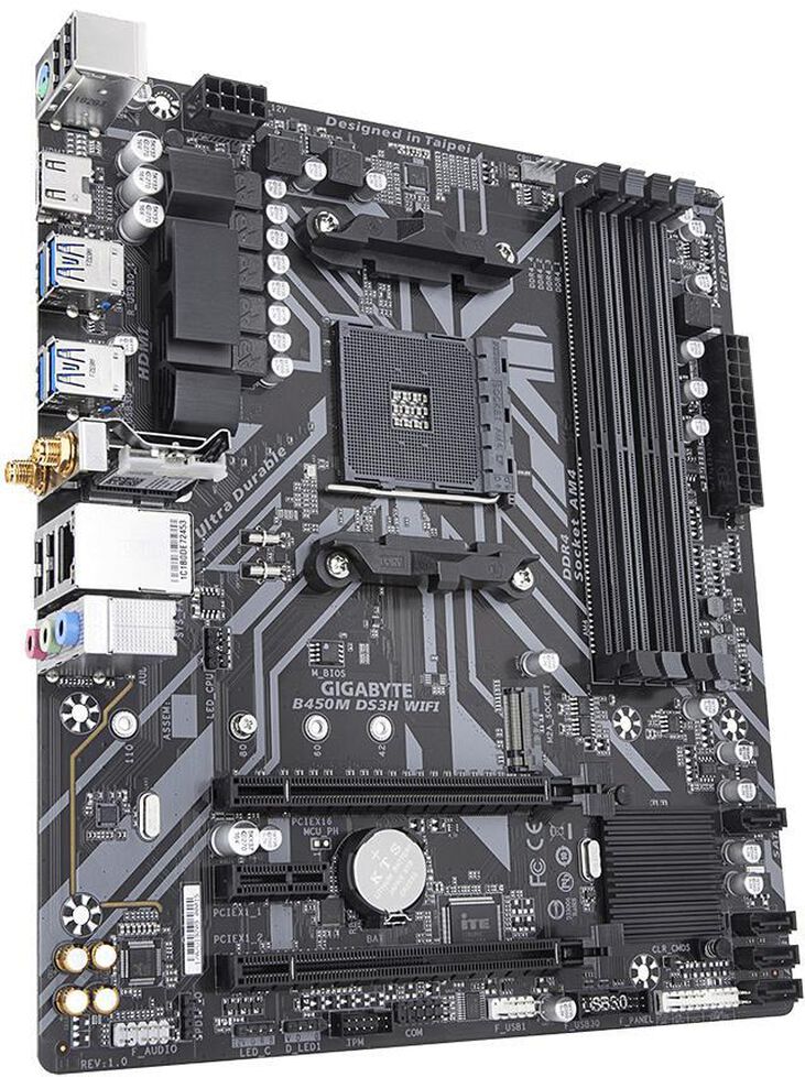 Placa Base Gigabyte B450M DS3H WiFi image number 2