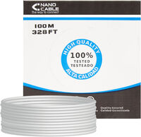 Bobina de Red NanoCable RJ45 UTP CAT.5E AWG24 Rígido 100 M Gris