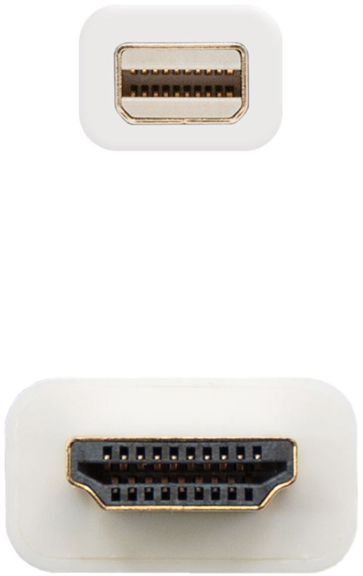 Cable Conversor NanoCable Mini DisplayPort/M para HDMI/M 2 M Blanco image number 2
