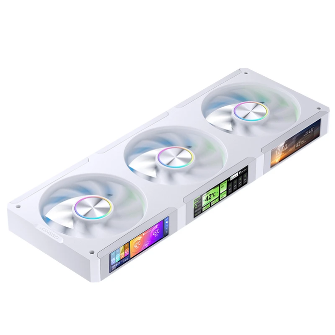 Ventilador Jonsbo ZC-360 RGB con Pantalla LCD de Marco &Uacute;nico Negros &ndash; Triple Ventilador 120mm (360mm) image number 2