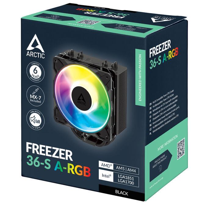 Cooler CPU Arctic Freezer 36-S ARGB Black - 120mm image number 8