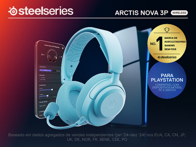 Auriculares SteelSeries Arctis Nova 3P Wireless/Bluetooth Aqua image number 11
