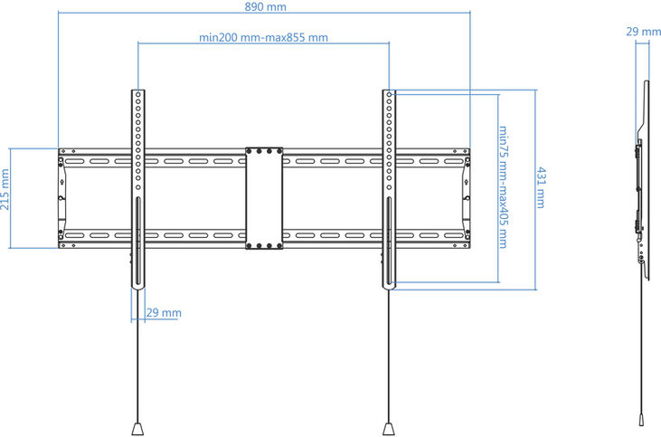 Soporte de Pared Tooq 43" a 90" Max.70Kg image number 4