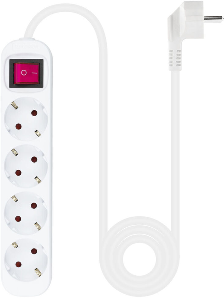 Regleta NanoCable 4 Tomas com switch 1.4 M Blanco image number 1