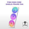 Ventilador NZXT F360 RGB Core Single-Frame Blancas - Triplo Ventilador 120mm ( 360mm ) image number null