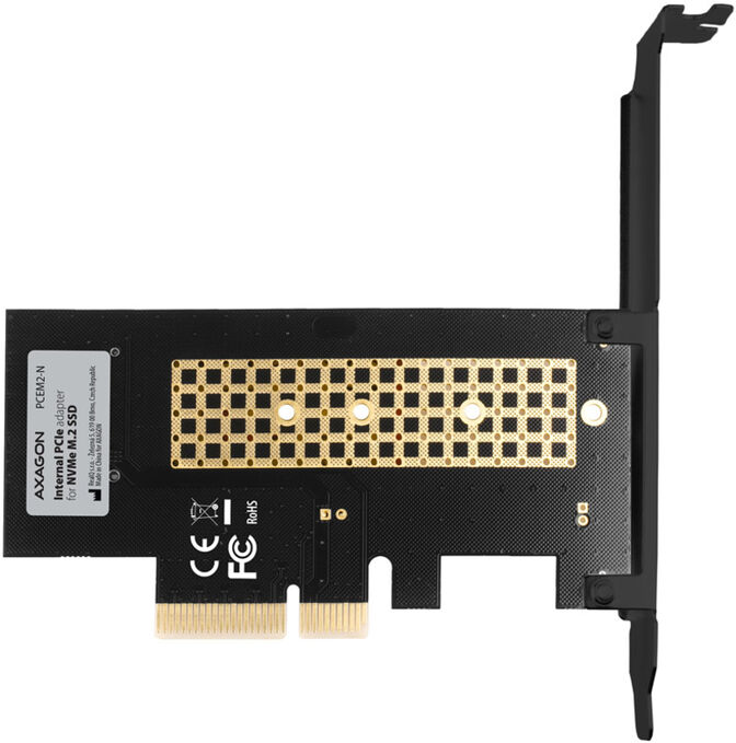 Adaptador AXAGON PCEM2-N PCIe-3.0-x4, 1x M.2/NVMe/SSD con disipador pasivo image number 5