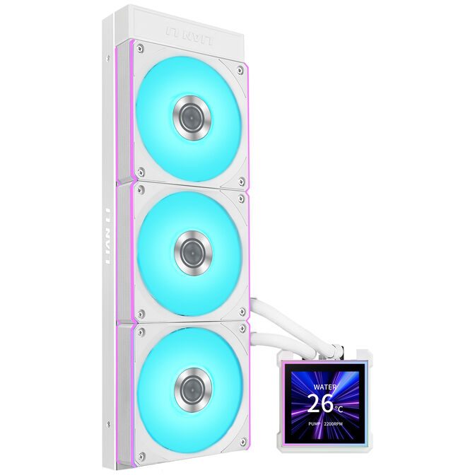 Kit Refrigeraci&oacute;n L&iacute;quida CPU AIO Lian Li HydroShift II LCD-S 360CL Wireless Branco - 360mm image number 0