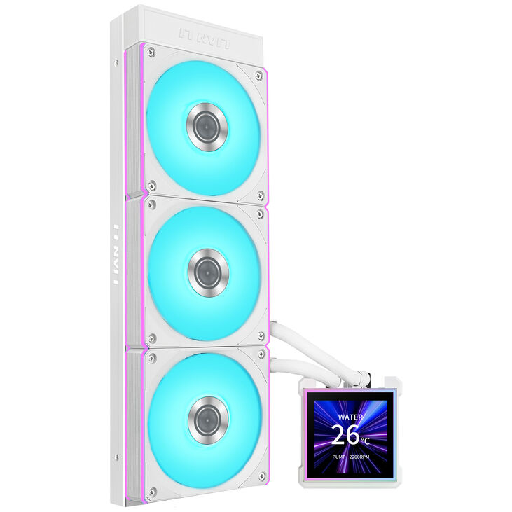 Kit Refrigeración Líquida CPU AIO Lian Li HydroShift II LCD-S 360CL Wireless Branco - 360mm image number 0