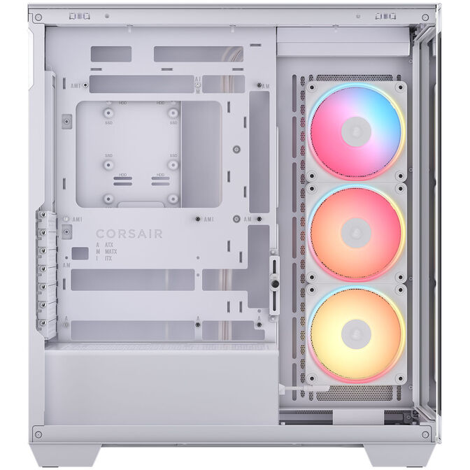 Torre E-ATX Corsair 3500X LXR Link RGB Blanco Cristal Templado image number 6
