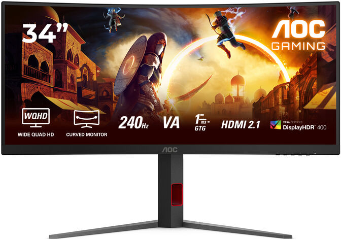 Monitor Curvo AOC Gaming 34" CU34G4Z Fast VA WQHD 240Hz 0.5ms image number 0