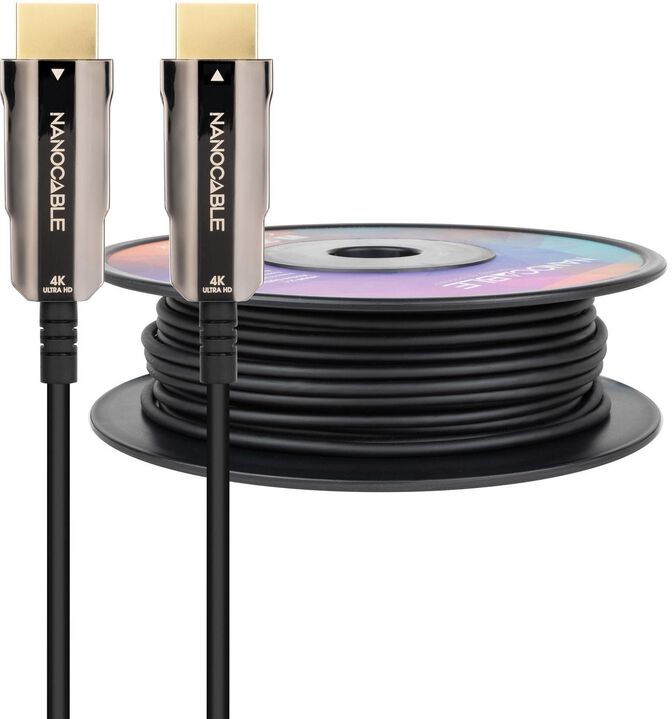 Cable Nanocable HDMI V2.0 AOC 18Gbps 30M Negro image number 0