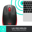 Rat&oacute;n Logitech M190 1000DPI Wireless Rojo image number null