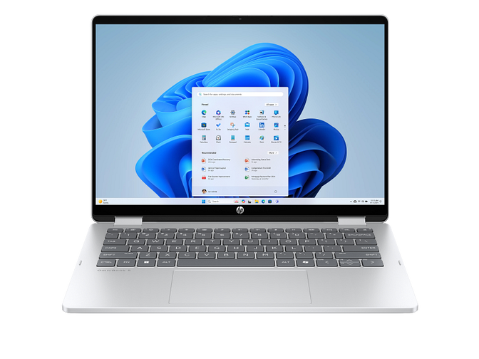 HP OmniBook 5 Flip 2-in-1 Laptop 14-fp0000np Intel Core 7 150U 35,6 cm (14") Pantalla t&aacute;ctil 2K 16 GB LPDDR5-SDRAM Wi-Fi 6 (802.11ax) Windows 11 Home Plata image number 0