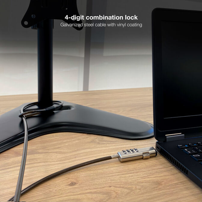 Cable de Seguridad para Port&aacute;til tipo NANO con Combinaci&oacute;n 1.5M Gris Oscuro image number 4