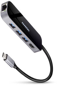Multiport-Hub AXAGON HMC-6GL USB-Hub, 3x USB-3.0, 1x RJ-45, 1x HDMI