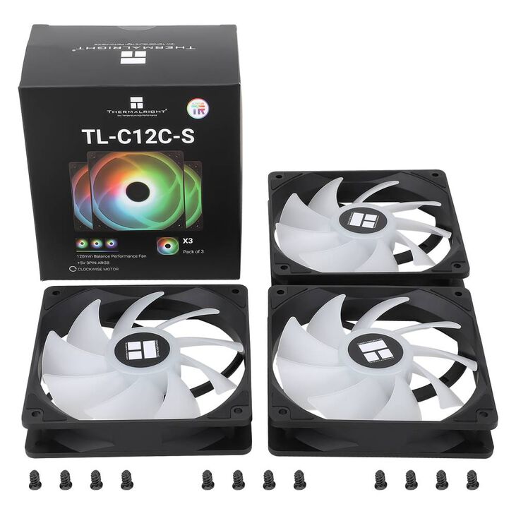 Ventilador Thermalright TL-C12C-S ARGB PWM Negro 120mm (Pack 3) image number 3