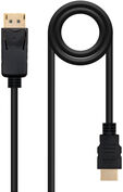 Cable Conversor NanoCable DisplayPort/M para HDMI/M 1 M Negro image number null