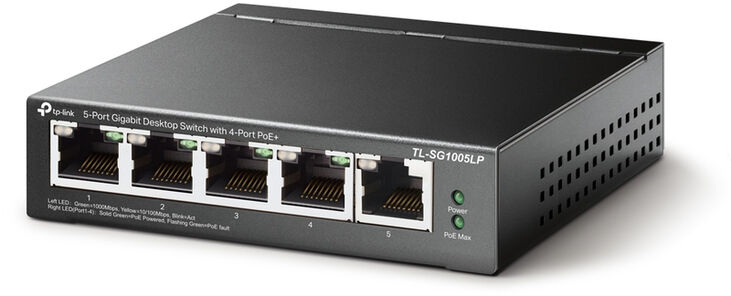 TP-Link TL-SG1005LP switch No administrado Gigabit Ethernet (10/100/1000) Energía sobre Ethernet (PoE) Negro image number 1