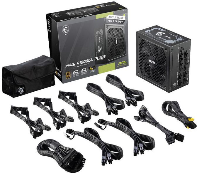 Fuente Alimentaci&oacute;n Modular MSI MAG A1000GL 1000W 80+ Gold PCIE 5.1 image number 4