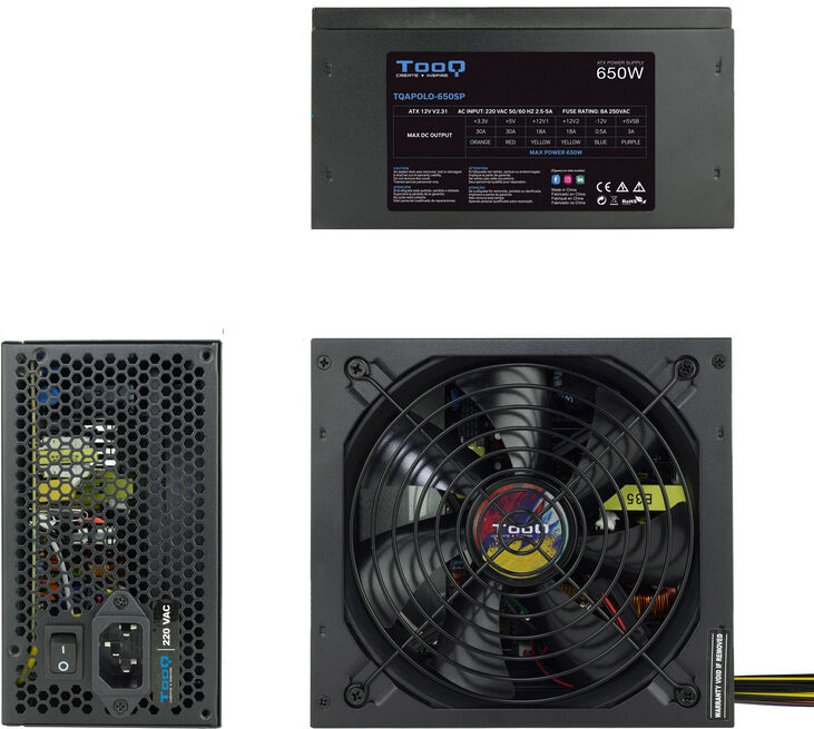 Fuente Alimentación Tooq 650W PFC Activo image number 3