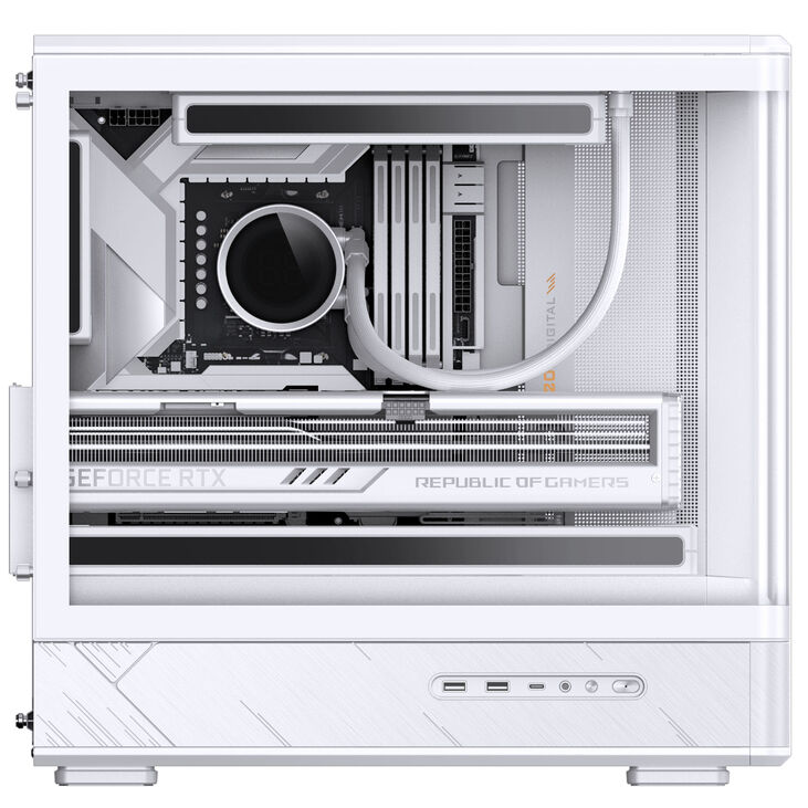 Caja Micro-ATX Jonsbo D200 Vidrio Templado Blanco image number 11