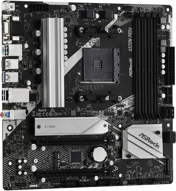 Placa Base ASRock A520M Pro4 image number 3