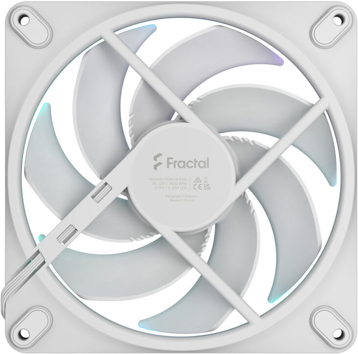 Ventoinha Fractal Design Momentum 14 140mm 1800RPM 8 Pinos RGB Blanco image number 4