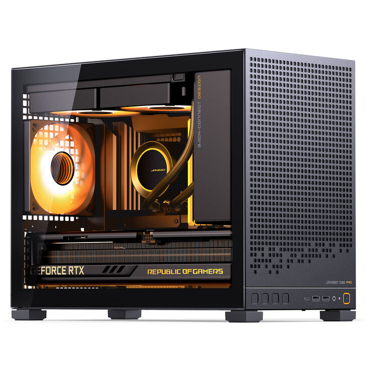 Caja Micro-ATX Jonsbo D32 PRO Vidrio Temperado Negro image number 4