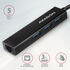 HUB USB-C AXAGON HMC-GL3A 3x USB-A + GLAN, USB 3.2 Gen 1 hub, metalico image number null