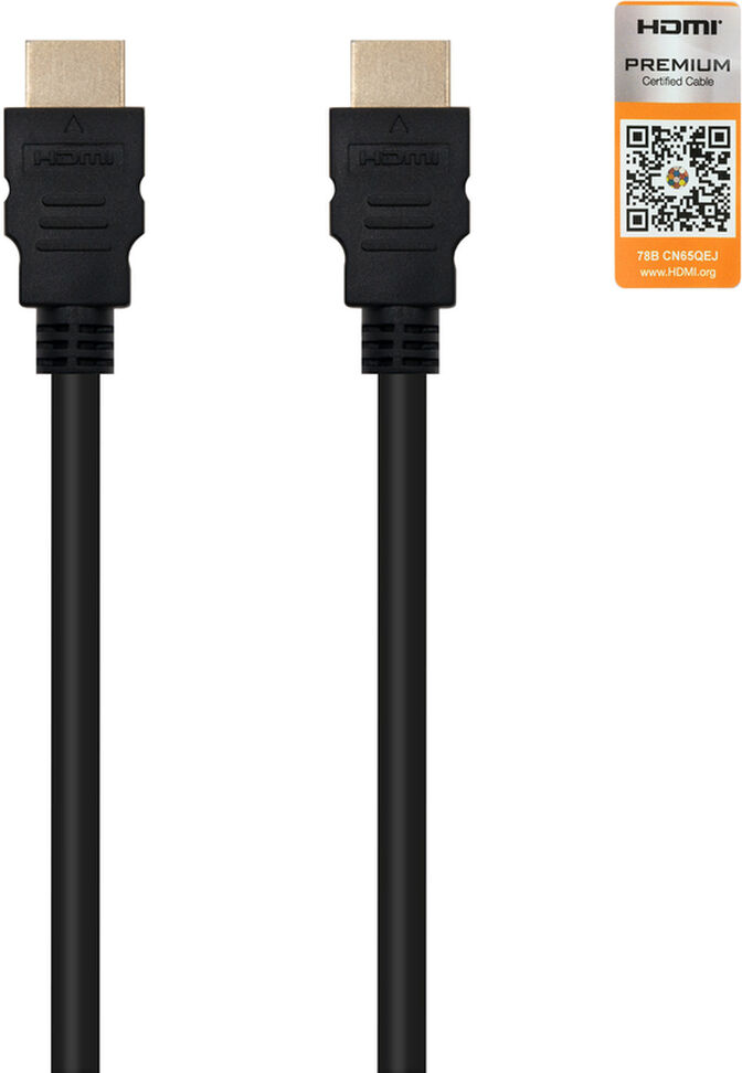 Cable HDMI V2.0 4K@60Hz 18Gbps / Ethernet NanoCable USB-A M/M 3 M Negro image number 1