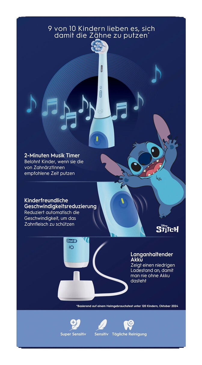 Cepillo de Dientes El&eacute;ctrico Oral-B iO Kids 6+ Stitch con Estuche de Viaje image number 2